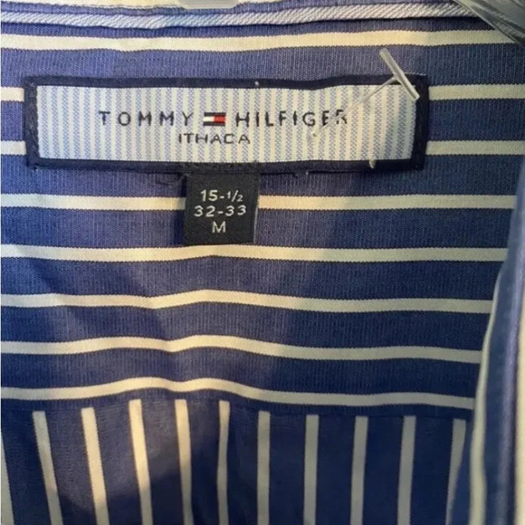Tommy Hilfiger American Classics M Long Sleeve Mens Dress Shirt Blue St… - Picture 3 of 3